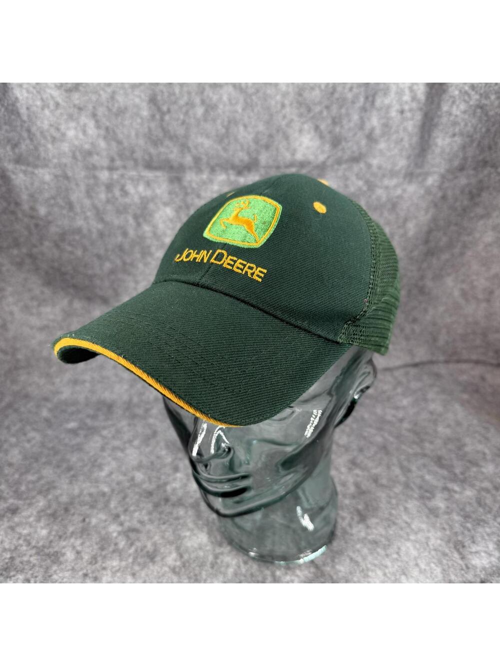 John Deere SnapBack Truckers Hat Cap Green Gold Embroidered Logo Adult 761